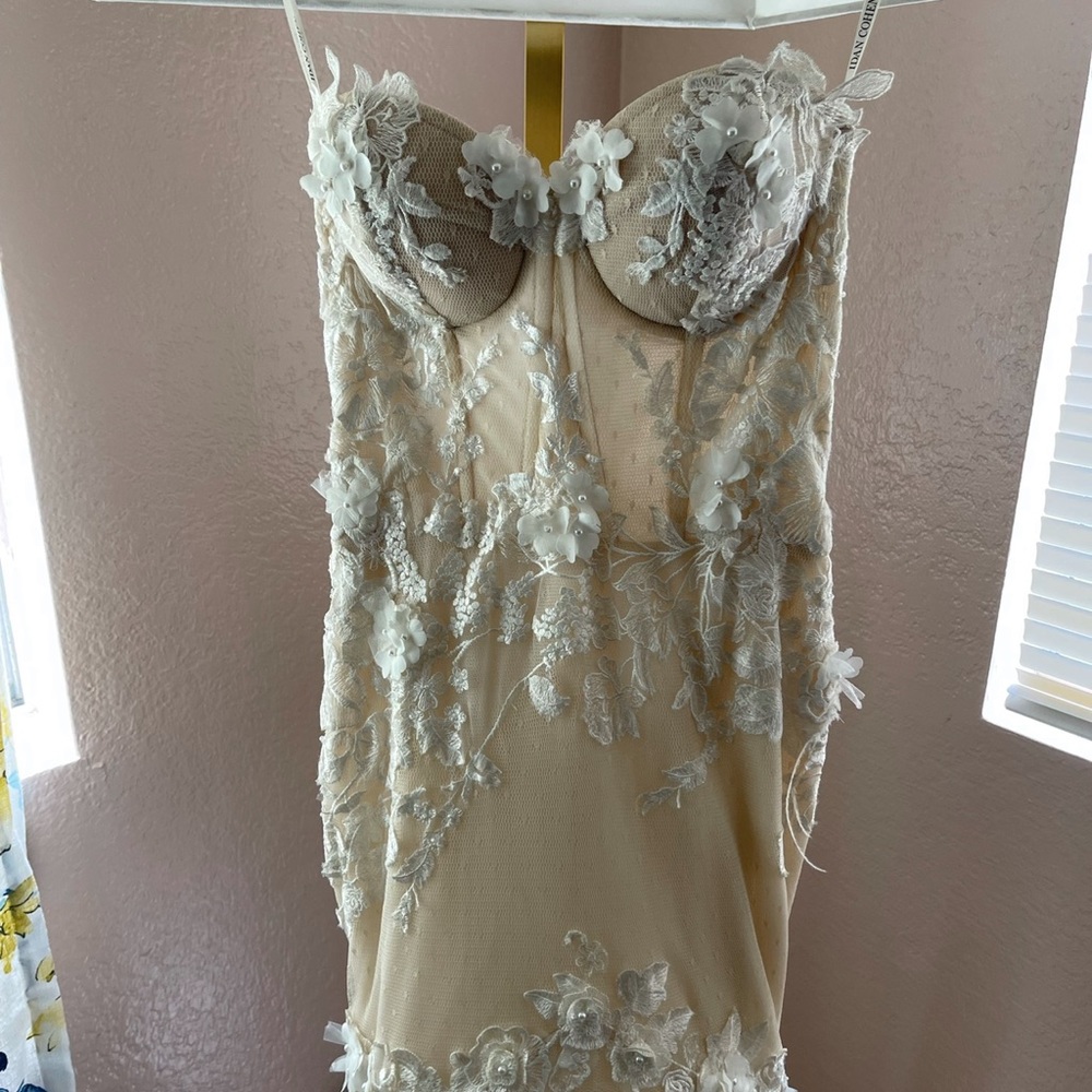 Idan  Cohen wedding dress .. blush color . But looks more cream. Cleaned